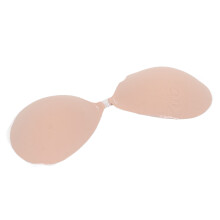Women Adhesive Silicone Strapless Push-Up Sticky Bra D Cup Skin Color
