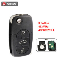 3 Button Flip Folding Remote Car Key For Audi A2 A3 A4 A6 A8 B5 TT RS4 Quattro 1994 - 2004 Old Models 433MHz 4D0837231A