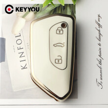 TPU Remote Key Case Soft Car Key Case For VW For Volkswagen Golf 8 MK8 ID.3 ID.4 Cupra Skoda Leon Protection Cover 3 Buttons