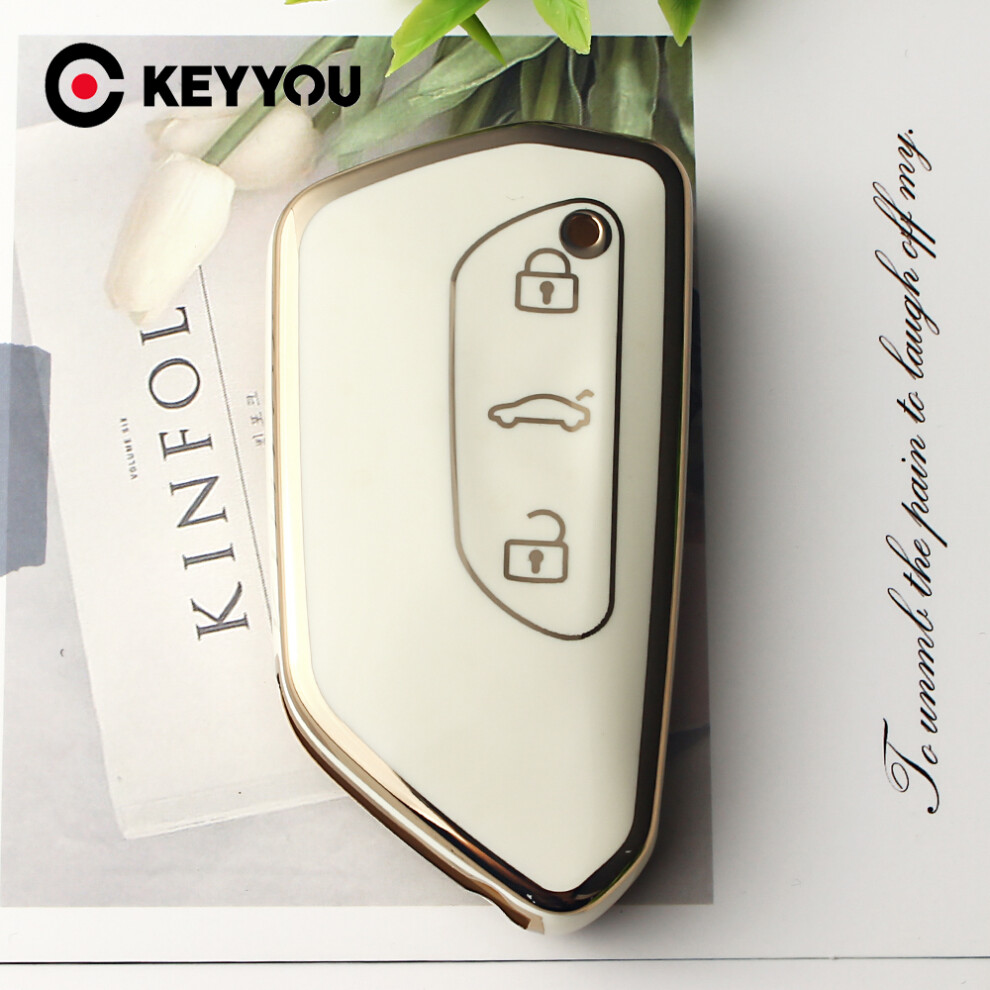 Tpu Car Key Fob Case Cover Accessories For Vw For Volkswagen Golf 8 Id.3 Id.4 Skoda Octavia A8 Mk4 Mk8 2022 2021 Gti R 6935161704822