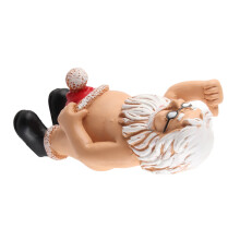 Funny Santa Claus Resin Figurine Christmas Home Office Decor 13cm