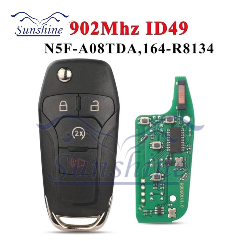Sunshine Car Key Remote Key Fit For Ford F150-F550 Fusion Explorer N5f-A08tda Id49chip 902Mhz Auto Smart Control Hu101 Flip Key 6935161703962