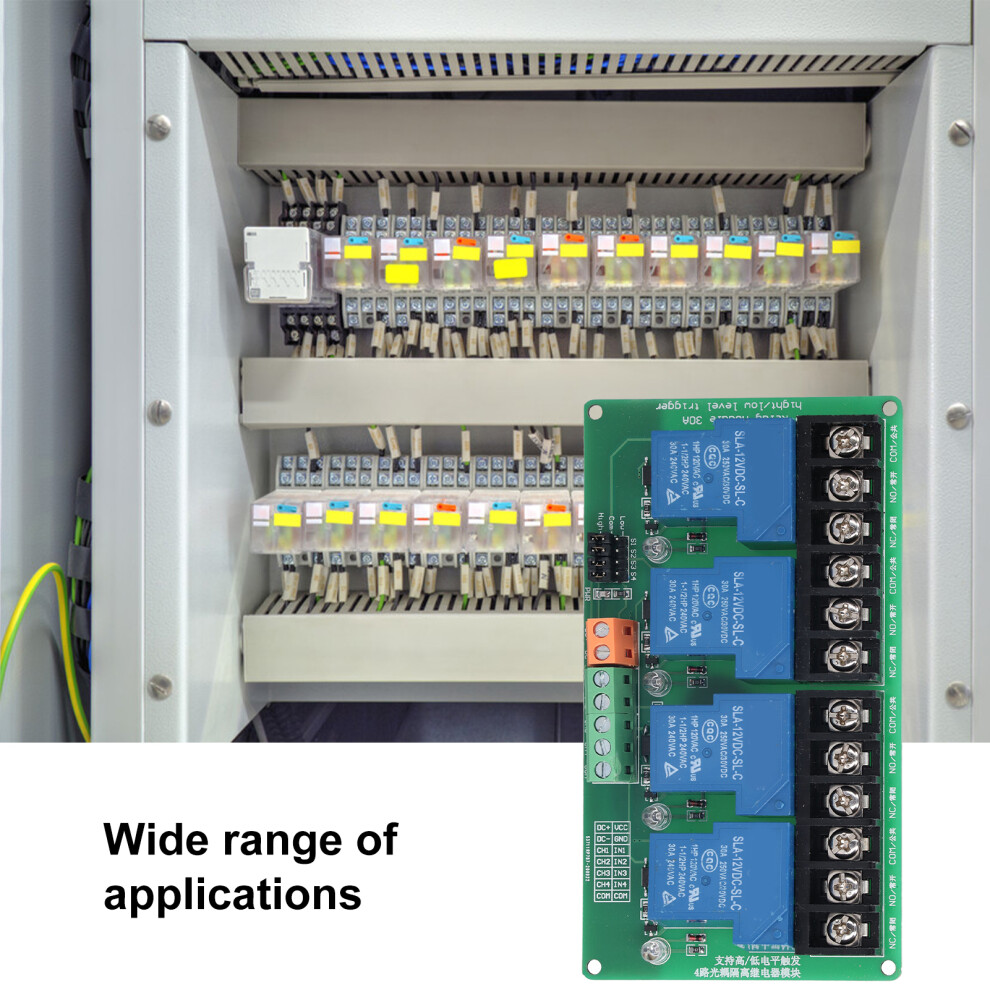 4 Channel 30A Relay Module 12V Optocoupler