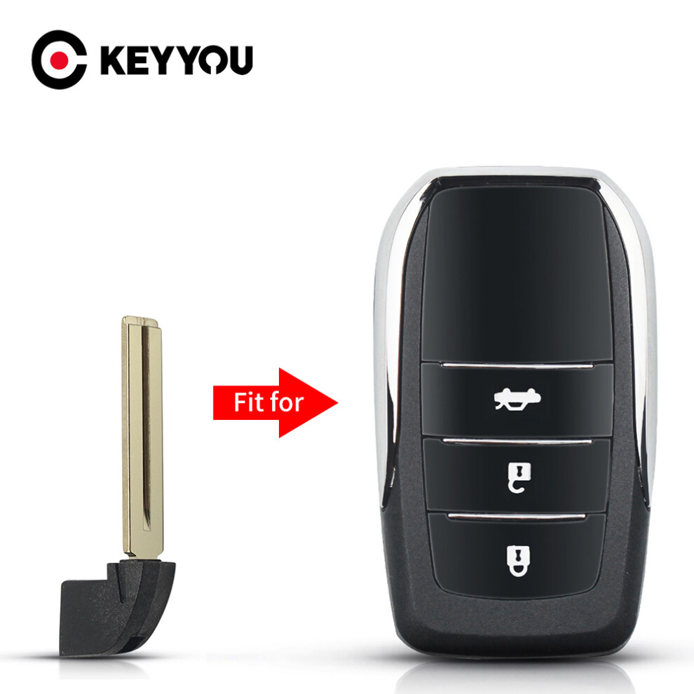 Smart Remote Key Insert Blank Fob For Toyota Highlander Land Cruiser Rav4 Car Key Fob Toy40 Toy48 Blade 6935161703047