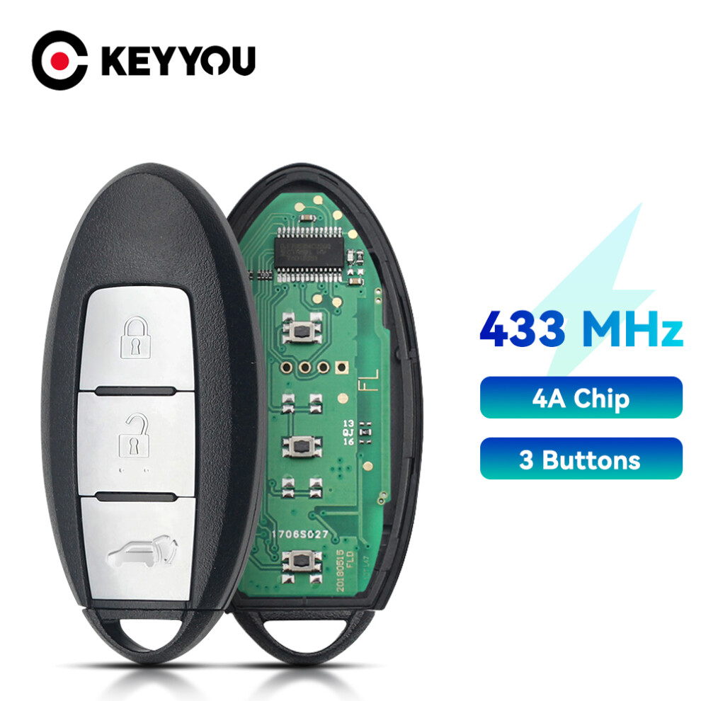 Smart Remote Key For Nissan Nissan Qashqai J11 X-Trail T32 S180144102 Or S180144104 433.92Mhz Pulsar C13 4A Chip 6935161703030