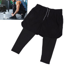 Herren Schwarz Sport-Shorts XL Atmungsaktiv Casual Fitness Größe 48