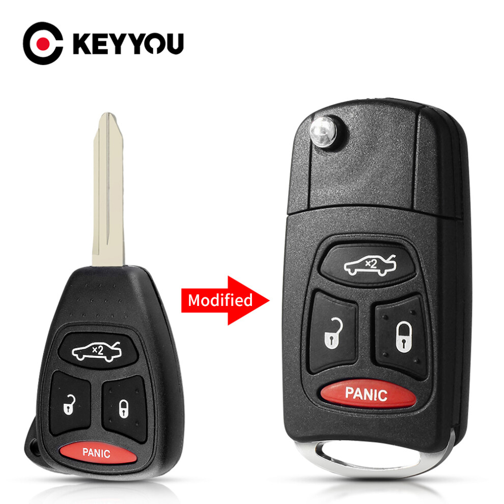 Remote 4 Button Folding Flip Car Key Shell For Chrysler Sebring For Dodge Avenger Nitro For Jeep Fob Car Case Cover 6935161698862