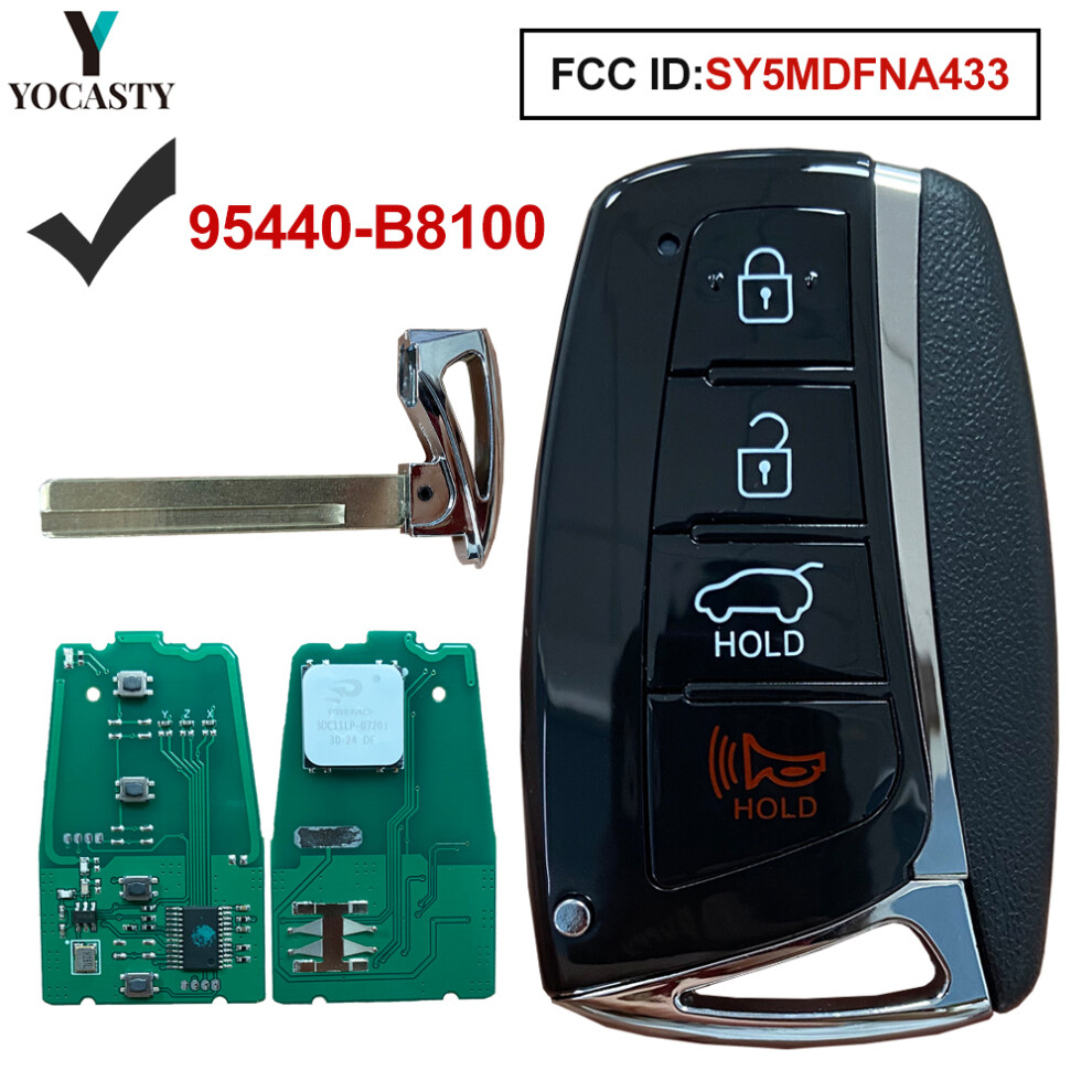 P/N:95440-B8100 Smart Remote Car Key Fob For Hyundai Santa Fe 2015 2016 2017 2018 433Mhz Id46 Chip Pcf7952a Fcc Id:sy5dmfna433 6935161697117