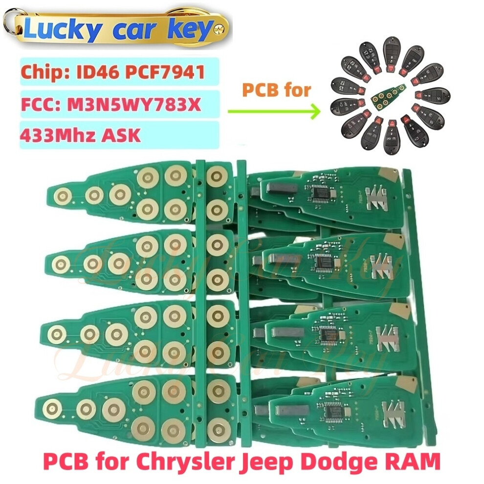 Pcb 433Mhz Id46 Pcf7941 Remote Car Key Fob M3n5wy783x For Chrysler Town&Country Jeep Grand Cherokee Dodge Caravan Journey 6935161692112