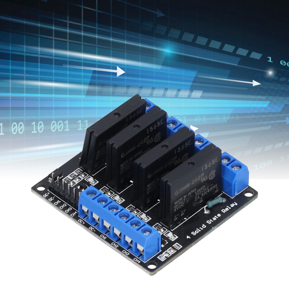 4 Channel Solid State Relay Module Hy-M283 With Fuse, 5V, 45X50mm 3601388267220
