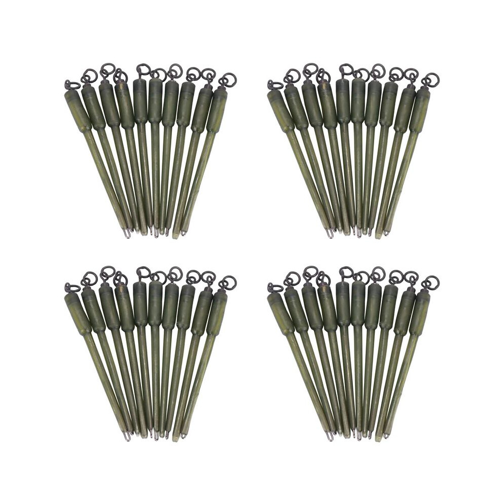 40Pcs Carp Fishing Connector Swivels Pva Tube Bags Stems Solid Bag Stems Lead Insert End Terminal Tackle 6034264365296