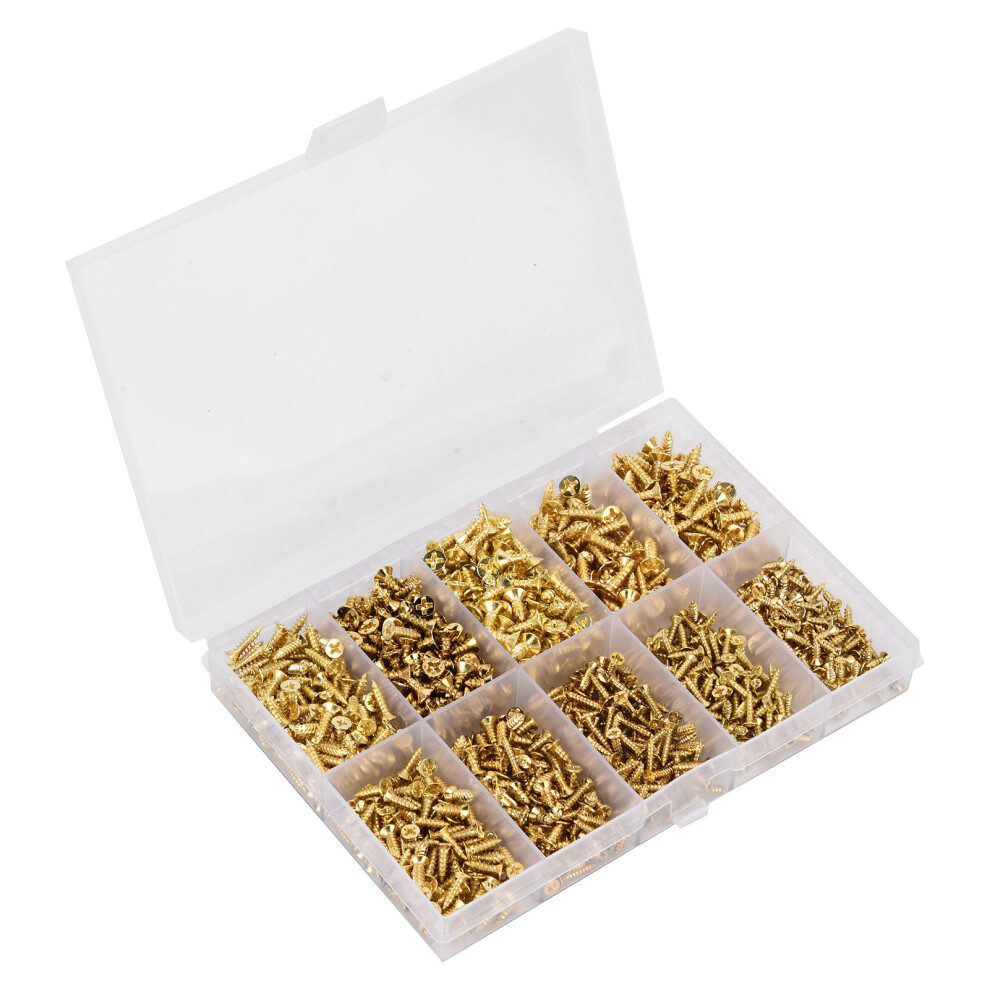 Cross Iron Self Tapping Screws Kit 1080Pcs M2 M2.5 M3 Countersunk Head Steel 3571391401440