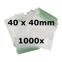 1000 X 40 x 40mm Heavy Duty Small Tiny Poly Plastic Sealy Grip Zip Lock Zipper Seal Gummy Bags Baggies BAGGYS (CPUK Exclusive)