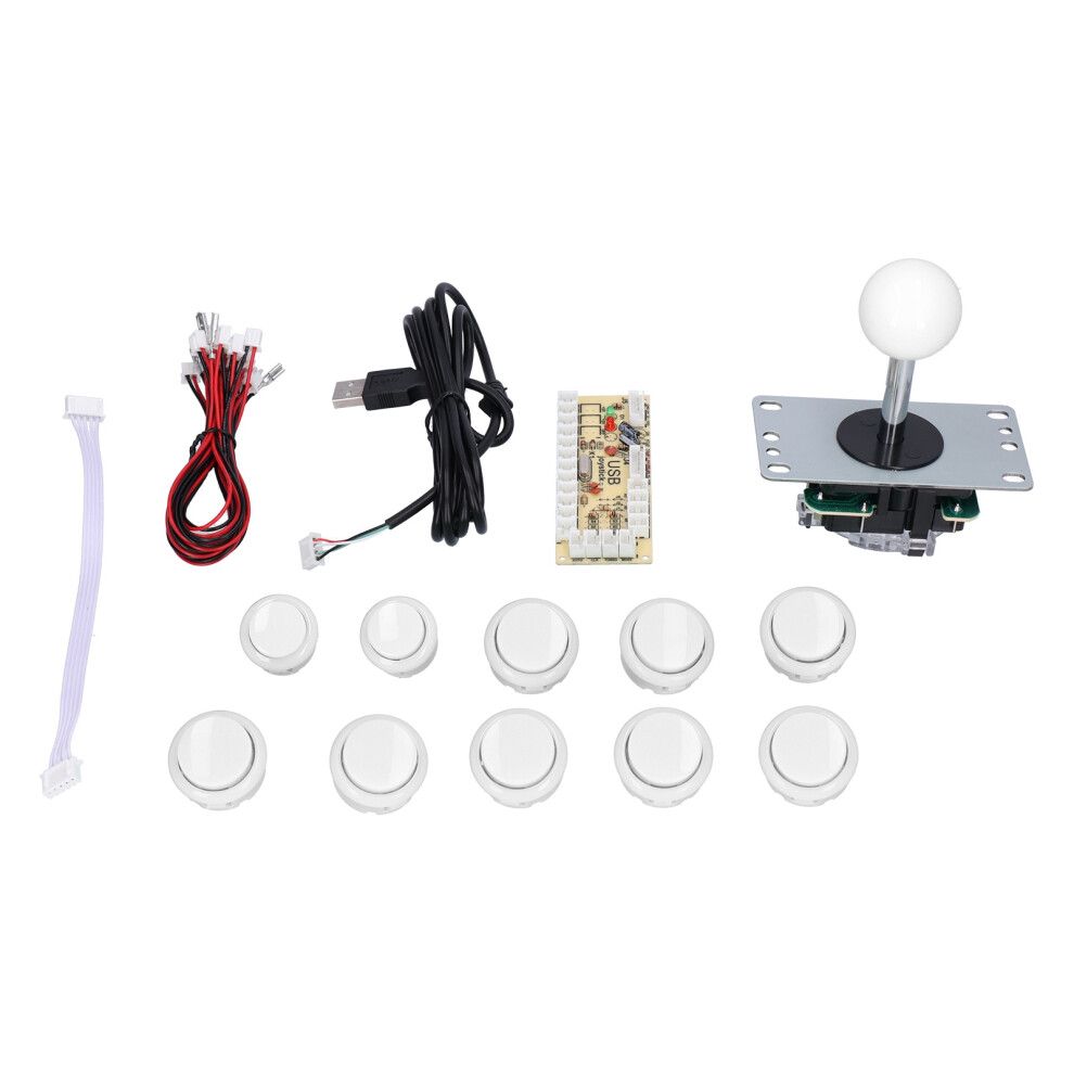 Zero Delay Arcade Game Joystick Kit For Mame With 10 Buttons And Encoder Board 8731388268431