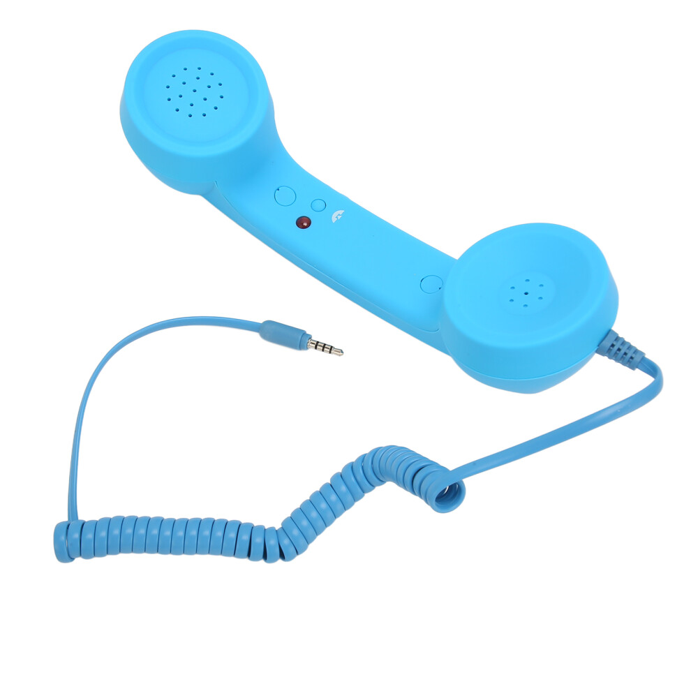 Wired Cell Phone Handset With 3.5Mm Jack, Retro, Radiation Proof Sky Blue 6911388269122