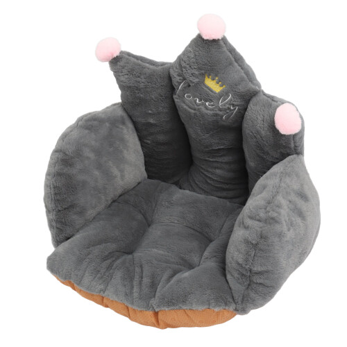 Dark Grey Polyester Seat Cushion Dorm Office