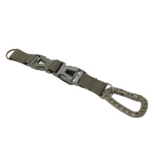 Plastic Carabiner D Ring Keychain, Molle Webbing, Green, 36x3.2cm