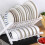 2-Tier Dish Rack, Large Capacity, Black, Foldable 13