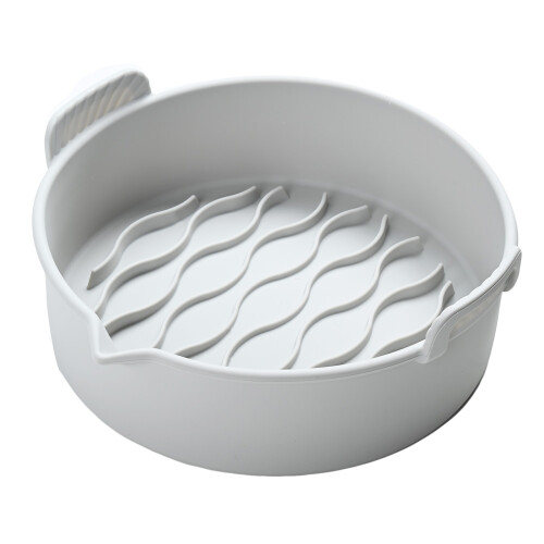 Foldable Silicone Fryer Pot with Handle, 7.8in