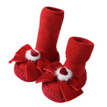 Red Heart Schleifen-Knirpferfüßlinge 13cm Rutschfest für 12-18 Monate