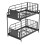 Spice Rack 2-Tier Large Capacity Black Organizer 3