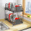 Spice Rack 2-Tier Large Capacity Black Organizer 4