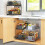 Spice Rack 2-Tier Large Capacity Black Organizer 6
