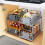 Spice Rack 2-Tier Large Capacity Black Organizer 5