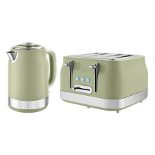 Swan Retro Revive Green Jug Kettle & 4 Slot Toaster Set