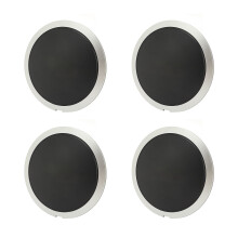 4 Stück Weißes Radkappen-Set für FIAT 500 2007-2019 Chromleisten