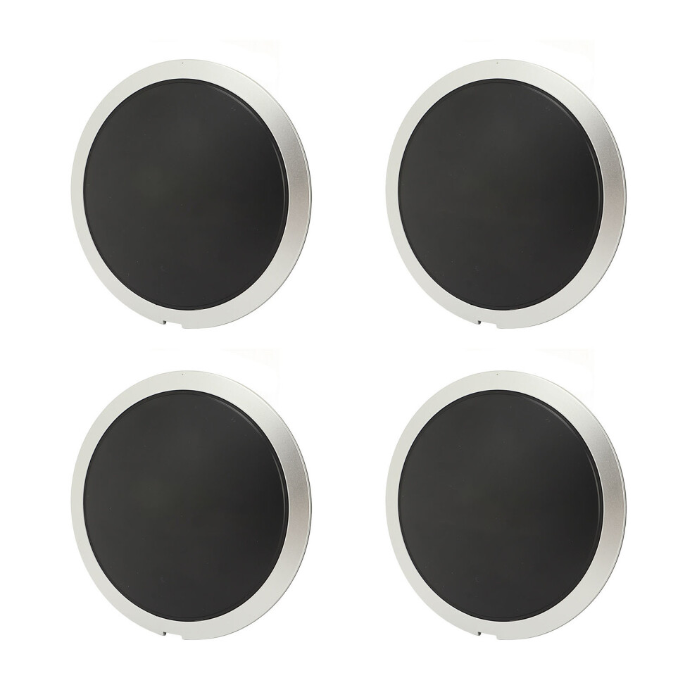 4Pcs Wheel Hub Caps For Fiat 500 2007-2019 Circle Chrome Trim White 4901388272248