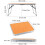 Portable Folding Table 60x40.5x27cm, 1.3kg, Silver 1
