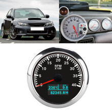 Pointer-Tachometer 3-in-1 RPM Wassertemperatur Öldruck IP67 für Auto Boot Lastwagen Schwarz