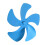 Blue 5-Blade Stove Fan Blade Replacement 14
