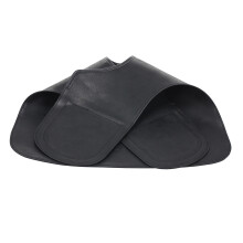 Waterproof PU Haircut Cape with Neck Wrap - Non-Slip, Lightweight, Black