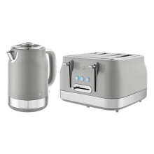 Swan Retro Revive Grey Jug Kettle & 4 Slot Toaster Set