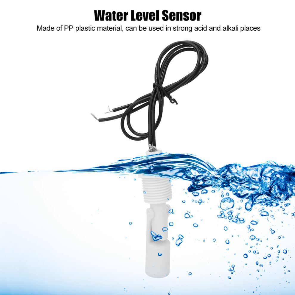 2Pcs Pp Water Level Sensor Switch 1/2In Npt Liquid Float White 7901392601895