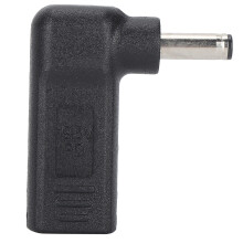 4.5x3.0mm TypeC Female to DC Male Power Adapter PVC Black for DELL