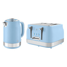 Swan Retro Revive Blue Jug Kettle & 4 Slot Toaster Set