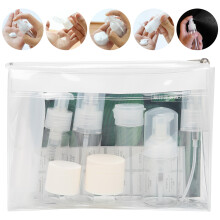 8er Set wasserdichter Kunststoff-Reiseflaschen, 100 ml Kosmetik- und Toilettenbehälter