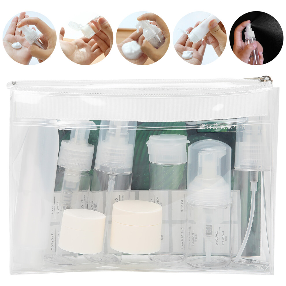 8Pcs Leakproof Plastic Travel Bottles for Toiletries, 100ml
