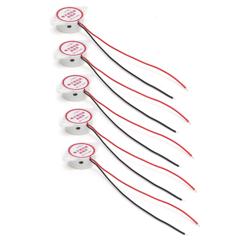 5Pcs Continuous Beep Alarm Buzzer Piezo Active High 95Db Signal Sounder Dc3-24V 4661388274801