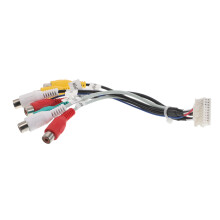 20Pin Car Radio Rca Wire Harness with 7 Female Rca Jacks for Cars