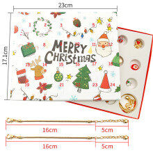 Aoresac Weihnachts-Adventskalender Schmuckset mit 24 Überraschungsperlen und 2 Armbändern