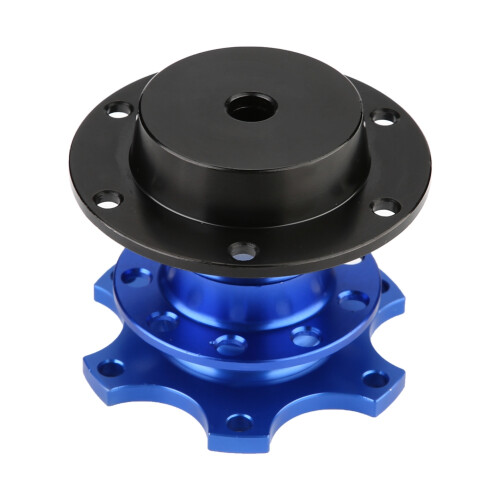 Blue Quick Release Steering Wheel Hub Adapter for Most 6-Bolt Wheels 2