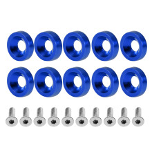 Car Modification M6 Gasket Bolt License Plate Frame Decoration Screws - Blue