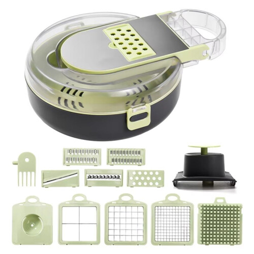 Multifunctional Vegetable Slicer with Container,Onion Chopper, Veggie Dicer, Kitchen Cutter for -Saving Cooking
