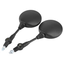 Set of 2 Motorcycle Round Folding Rearview Mirrors for KLX250 KL250 Bikes