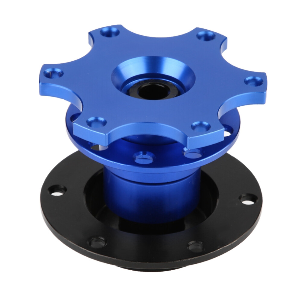 Quick Release Steering Wheel Hub Adapter For Most 6-Bolt Wheels Blue 5021388277803