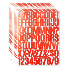 8 Sheets 1.5 Inch Letter Number Stickers,576 Pieces Adhesive Alphabet Sticker Letters Decals for Scrapbooking Red
